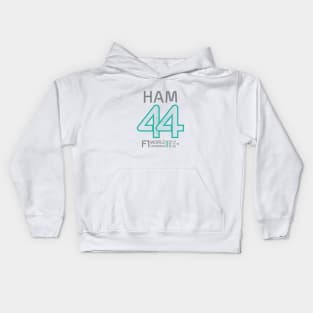 HAM 44 Teal White Halftone Design Kids Hoodie